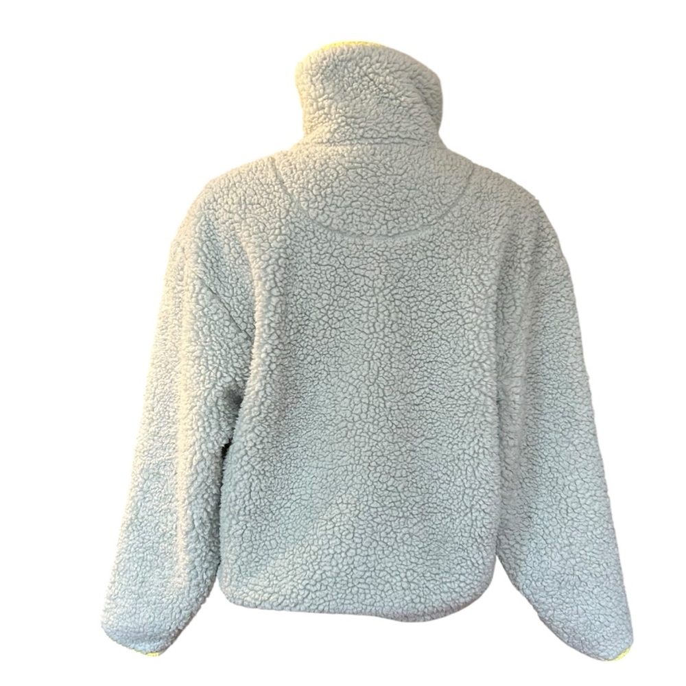 Anthropologie Half Zip Fleece Pullover Teddy Sherpa Women’s SZ Small Gray Cozy - Picture 8 of 11
